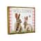 Stupell Industries Welcome Plaid Spring Garden Rabbits Floater Framed Art